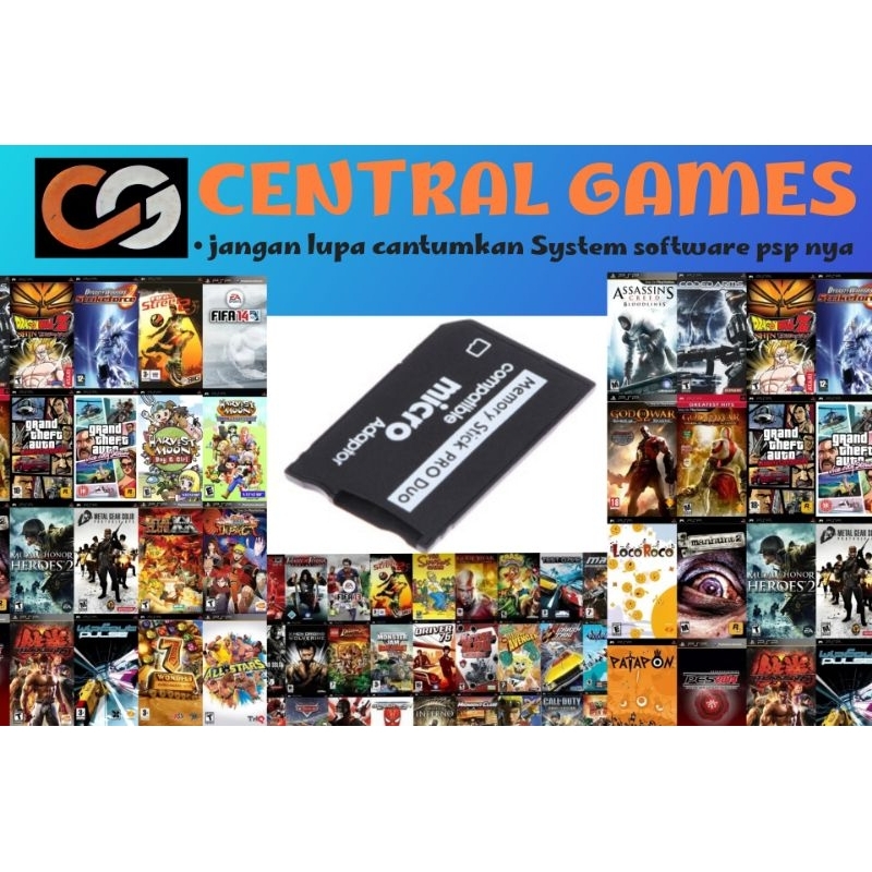 Memory card MMC SD card PSP full game + adaptor PRO DUO Garansi resmi Original. PSP & Android.