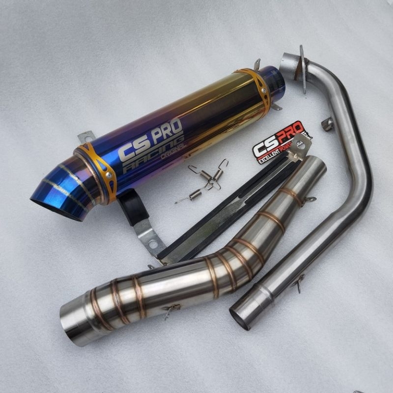 Knalpot Cs pro racing orii inlet 51mm 1set Sonic 150 Gsx150 Satria Fu karbu fi Vixion R15 all new CB