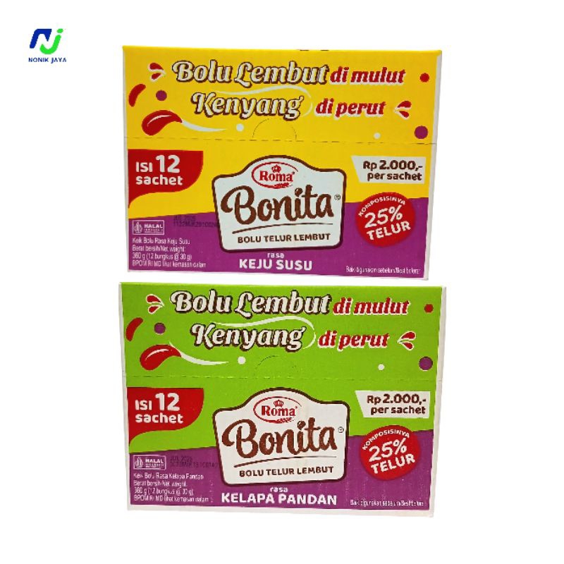 

Roma Bonita Bolu Box Isi 12 Pcs(BOLU TELUR LEMBUT)