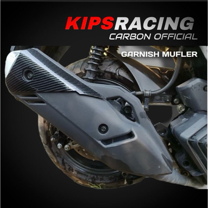 garnish cover muffler tutup knalpot PCX 160 carbon / tutup knalpot PCX 160 garnish cover