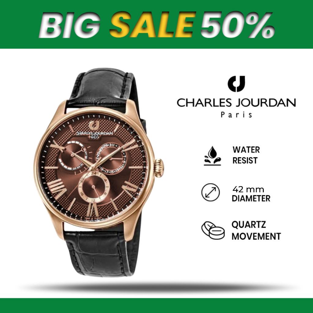 SALE Jam Tangan Pria Charles Jourdan CJ1047-1243M Original Resmi