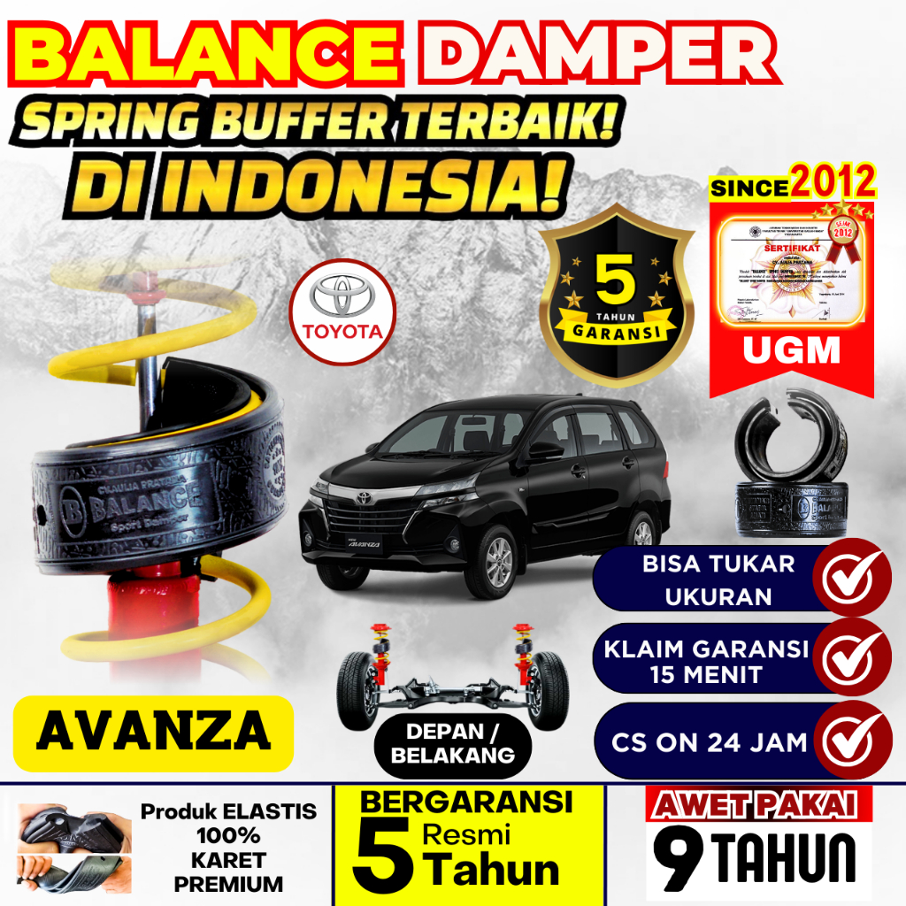 BALANCE Peredam Guncangan Mobil AVANZA, Damper / Dumper Shock Mobil GARANSI 5TH