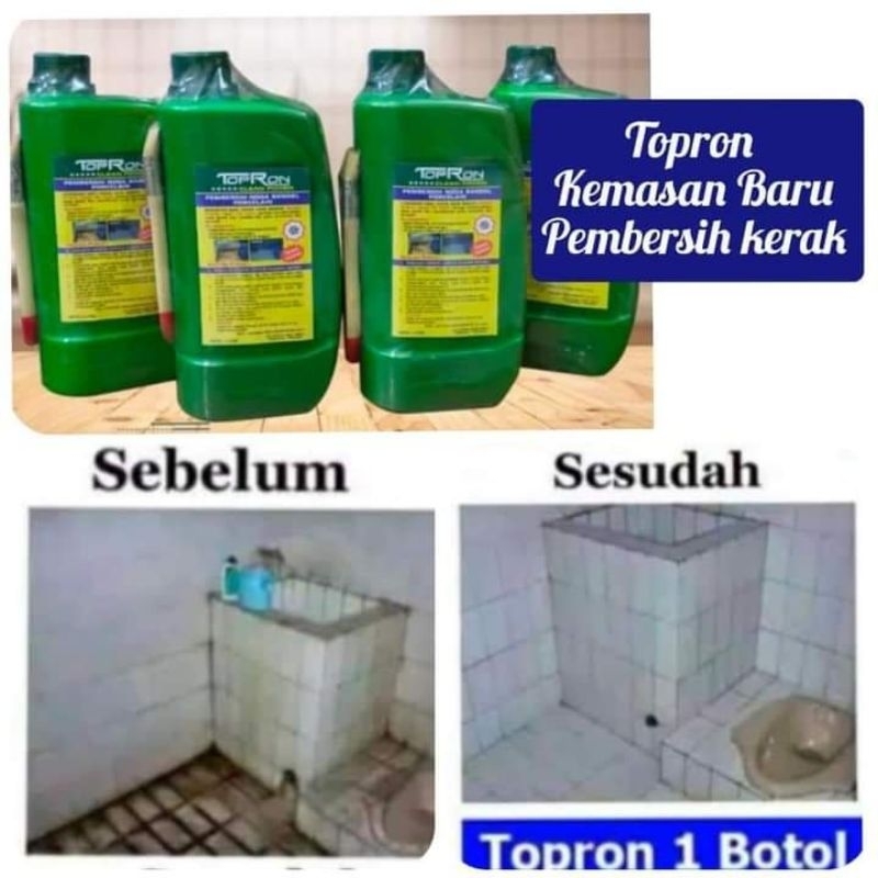 TOPRON PEMBERSIH 1LTR/TOPRON PEMBERSIH KERAS/TOPRON PEMBERSHIH KAMAR MANDI