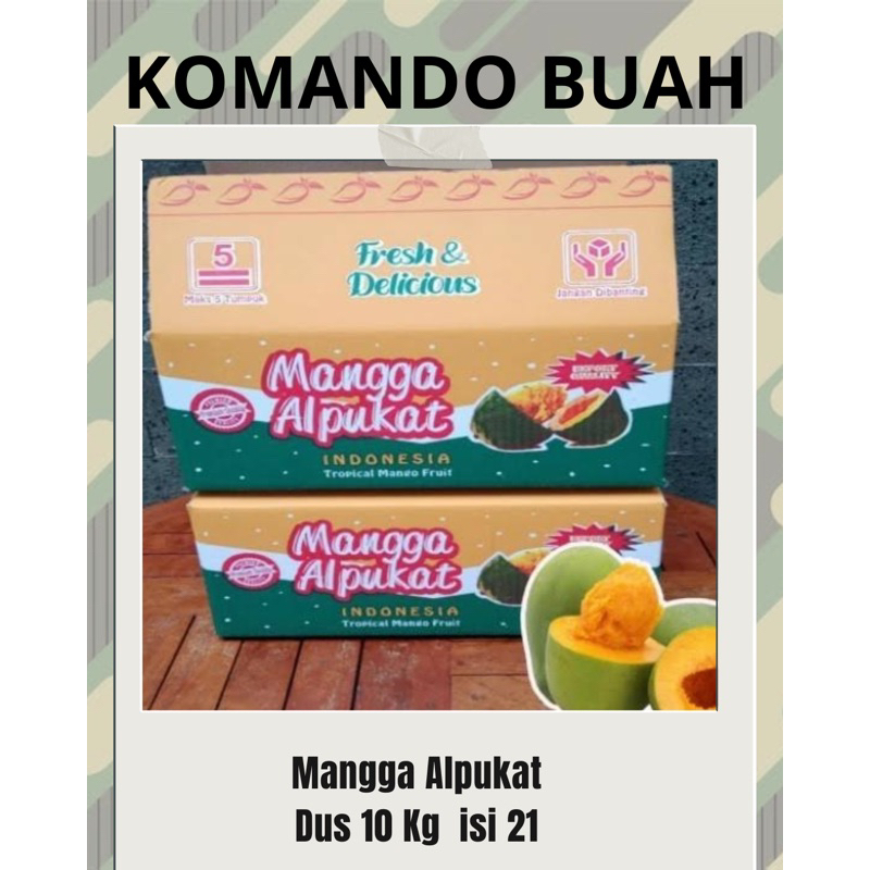 

MANGGA ALPUKAT 10kg / MANGGA CLONAL 21 10 kg kemasan dus