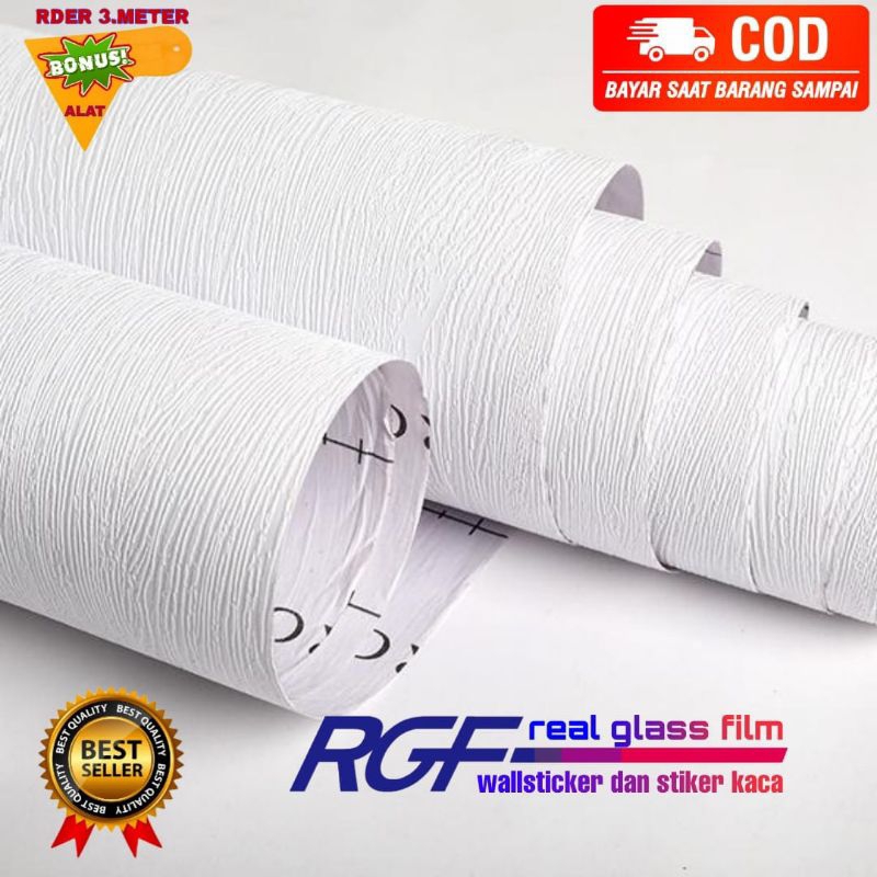 HPL STIKER PVC/HPL STIKER DINDING/HPL STIKER LANTAI/HPL STIKER MOTIF KAYU WARNA PUTIH/HPL STIKER DAP