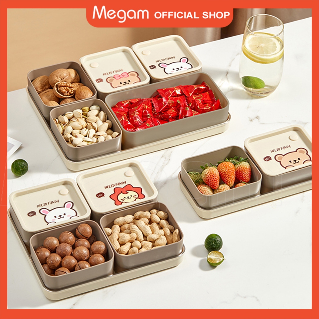 Megam Toples Cemilan Bahan Plastik Food Container Toples Lebaran Character Lucu Penyimpanan Kue Keri