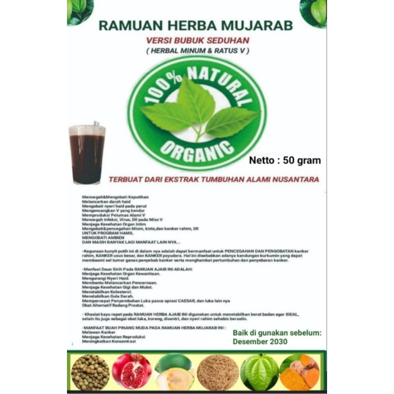 

HERBAL RAMUAN MUJARAB