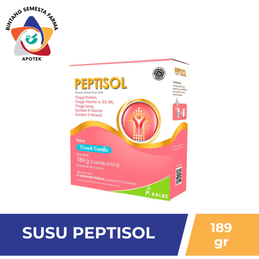 

Peptisol -Susu Diet Khusus Nutrisi Untuk Pemulihan Pasca Sakit - French Vanilla - Coklat Delight 189 gr - Susu Nutrisi Setelah Sakit Dan Operasi