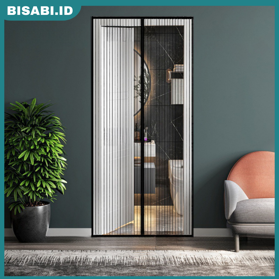 Tirai Pintu kamar / Tirai Magnet Anti Nyamuk Kawat Nyamuk Hordeng Pintu Anti Nyamuk 100x210cm
