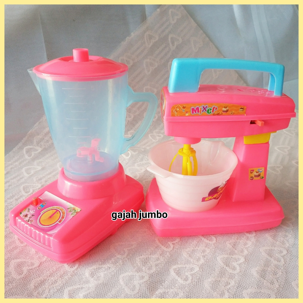 Mainan Alat JUICER DAN MIXER Anak - Masak Masakan Kitchen Set Blender Playfood Jus Buah Kue Cookies