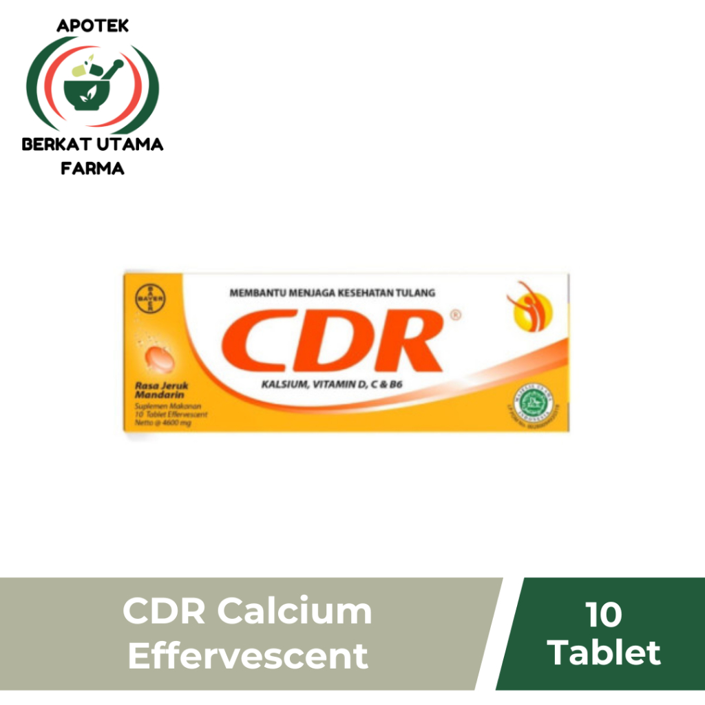 TERLARIS CDR 10 Tablet Calcium Effervescent Tulang Suplemen Kalsium