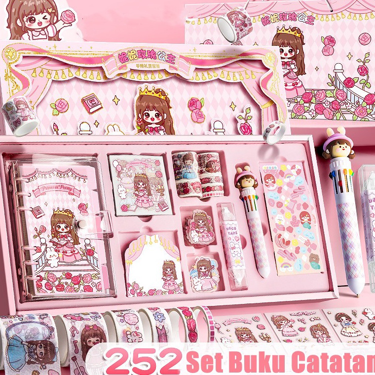 

KODE HHZSU 252 PCSSet Diary Set Buku Jurnal Binder Aesthetic Buat Hadiah Ulang Tahun