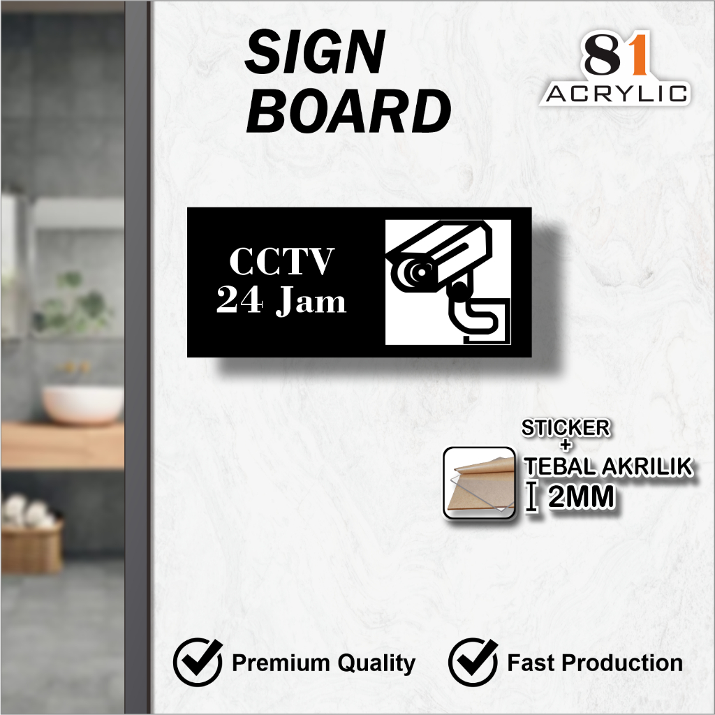 

SIGN BOARD TEMPEL KEREN CCTV 24 JAM