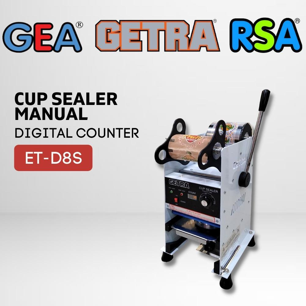 GETRA Mesin Cup Sealer Manual ET-D8S / ET-D8SM Mesin Penyegel Plastik Minuman