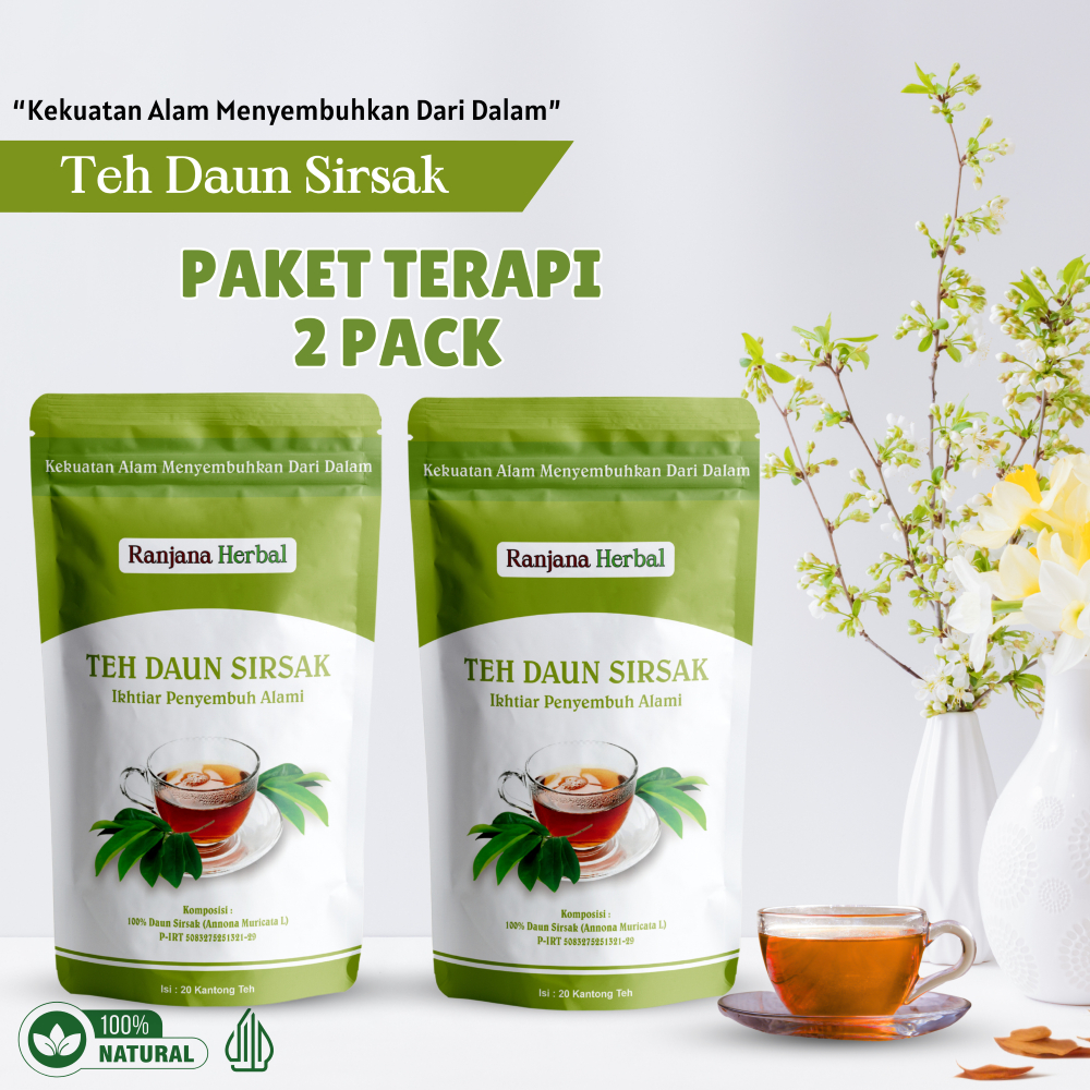 

Paket Teh Celup Daun Sirsak Menangkal efek paparan radikal bebas Nyeri Sendi Asam Urat kanker/tumor