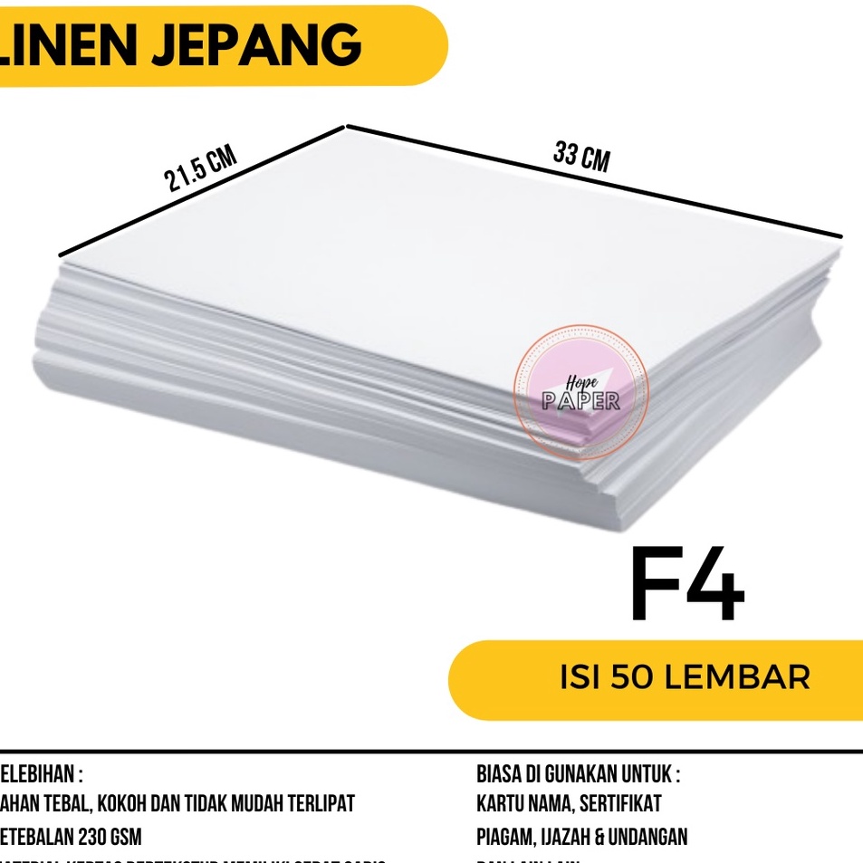 

KODE FikCS Kertas Sertifikat F4 Linen isi 5 lembar Kertas Piagam Linen F4