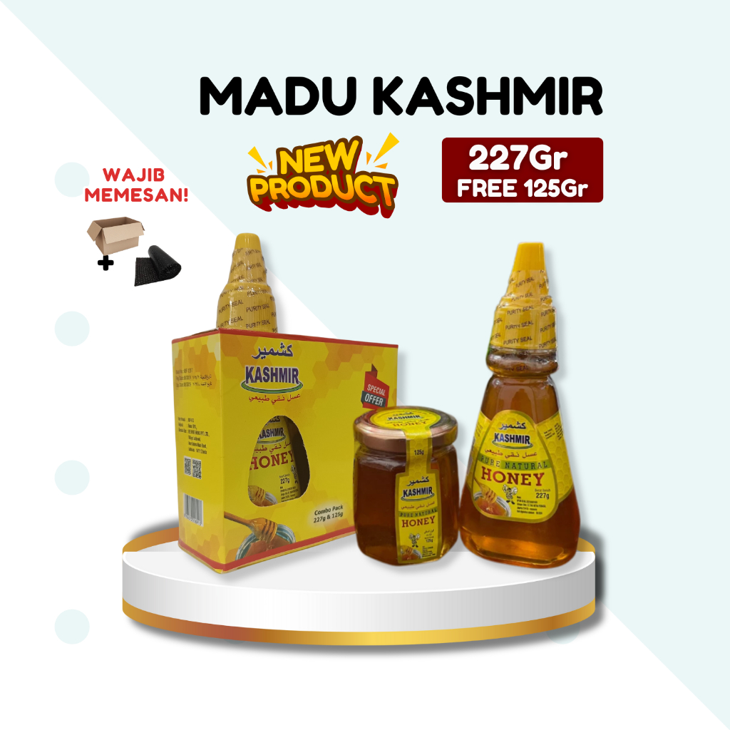 

Madu Asli Kashmir Combo Pack 227gr + 125gr | Pure Natural Honey Kashmir exp. 2029