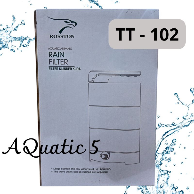 Pompa Aquarium toples untuk kura kura RAIN FILTER TURTLE FILTER ROSSTON TT 102