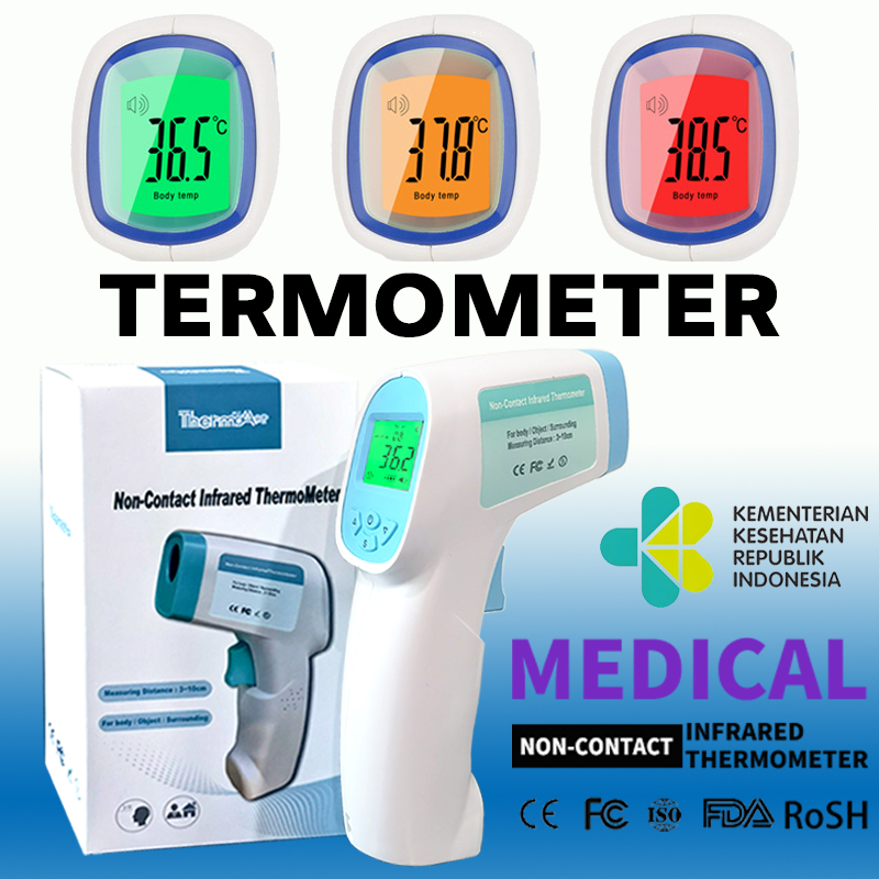 Thermometer Infrared Non-Contact Thermometer Tembak Suhu Badan Infrared Alat Pengukur Suhu Badan