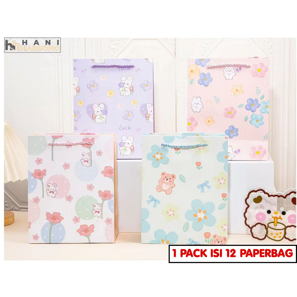 

[SD-401 M 12PCS] Paperbag motif Paperbag Ulang Tahun Tas Hadiah Sovenir Ulang Tahun