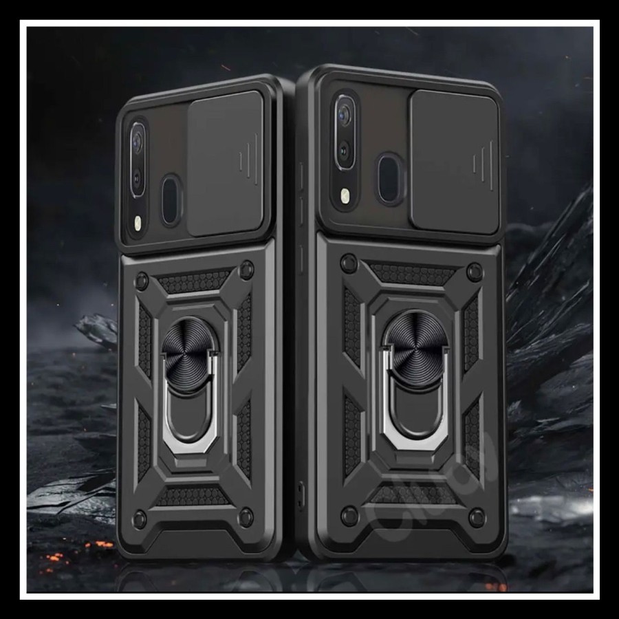 Samsung Galaxy A20 / A30 Gundam Slide iRing Case Hard Casing Back Cover HardCase Stand Bumper Soft S