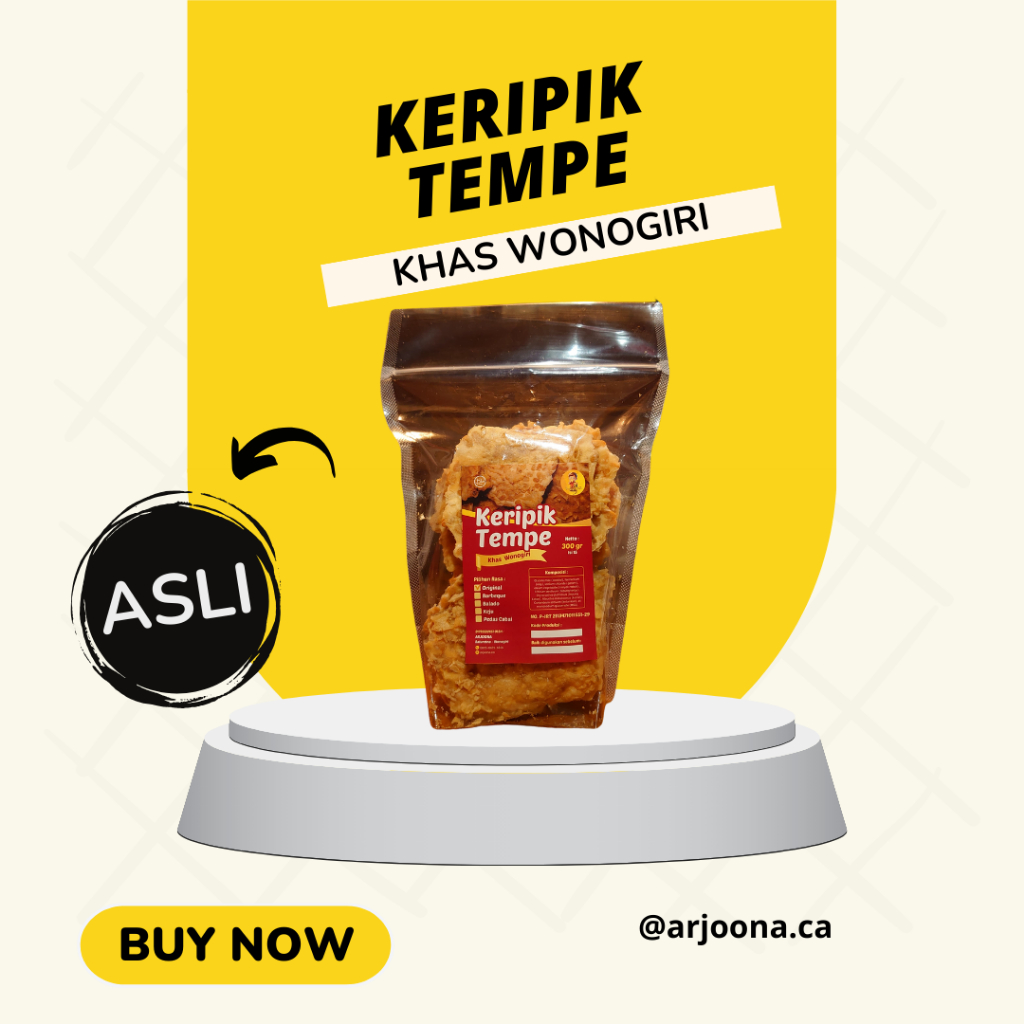 

Keripik Tempe Rasa Original Netto 160gr Asli Wonogiri Khas Jawa