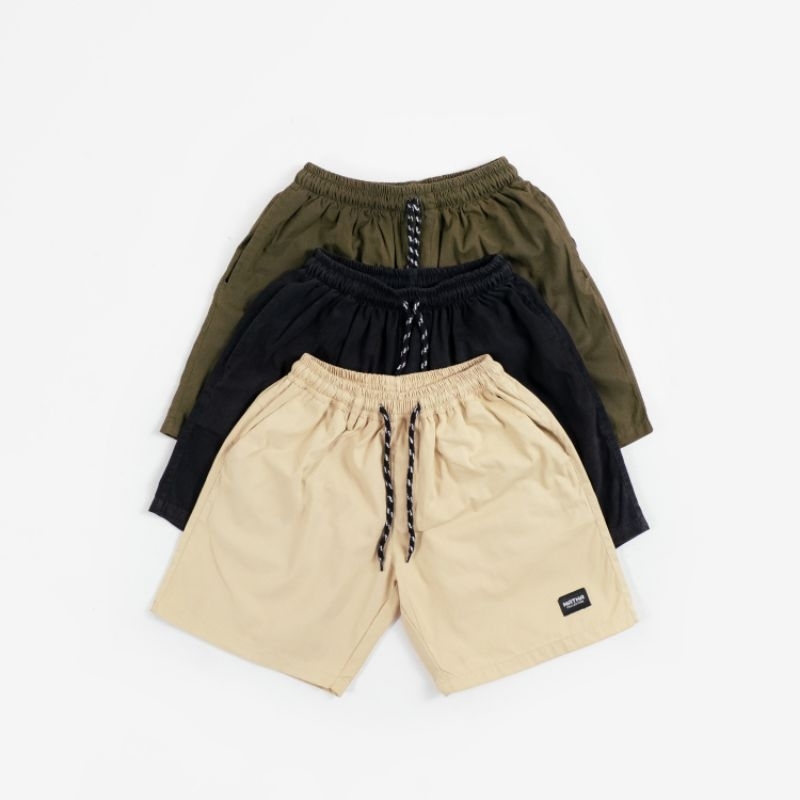 NATHA - Celana Pria Pendek Polos Baby Canvas Celana Pria Distro