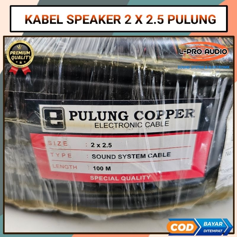Kabel Speaker PULUNG 2x2,5 serabut eceran tembaga 2x2.5mm