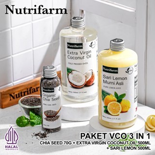 

PAKET VIRGIN COCONUT OIL 3 IN 1 VIRGIN COCONUT OIL 500 ML SARI LEMON 500 ML DAN CHIA SEED 70 G