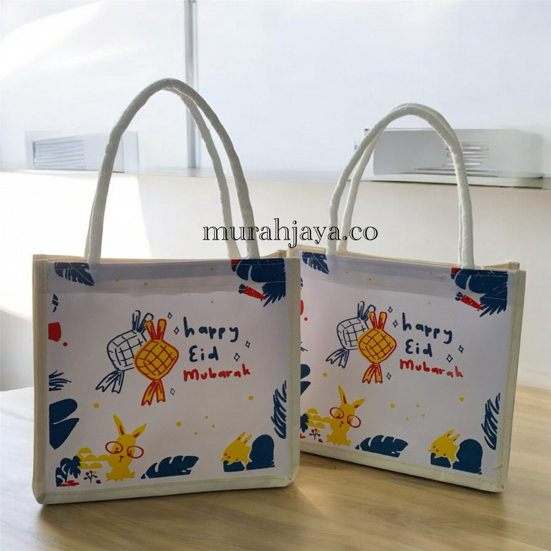 

Totebag sumbu lebaran tas hampers mini tas box kue murah