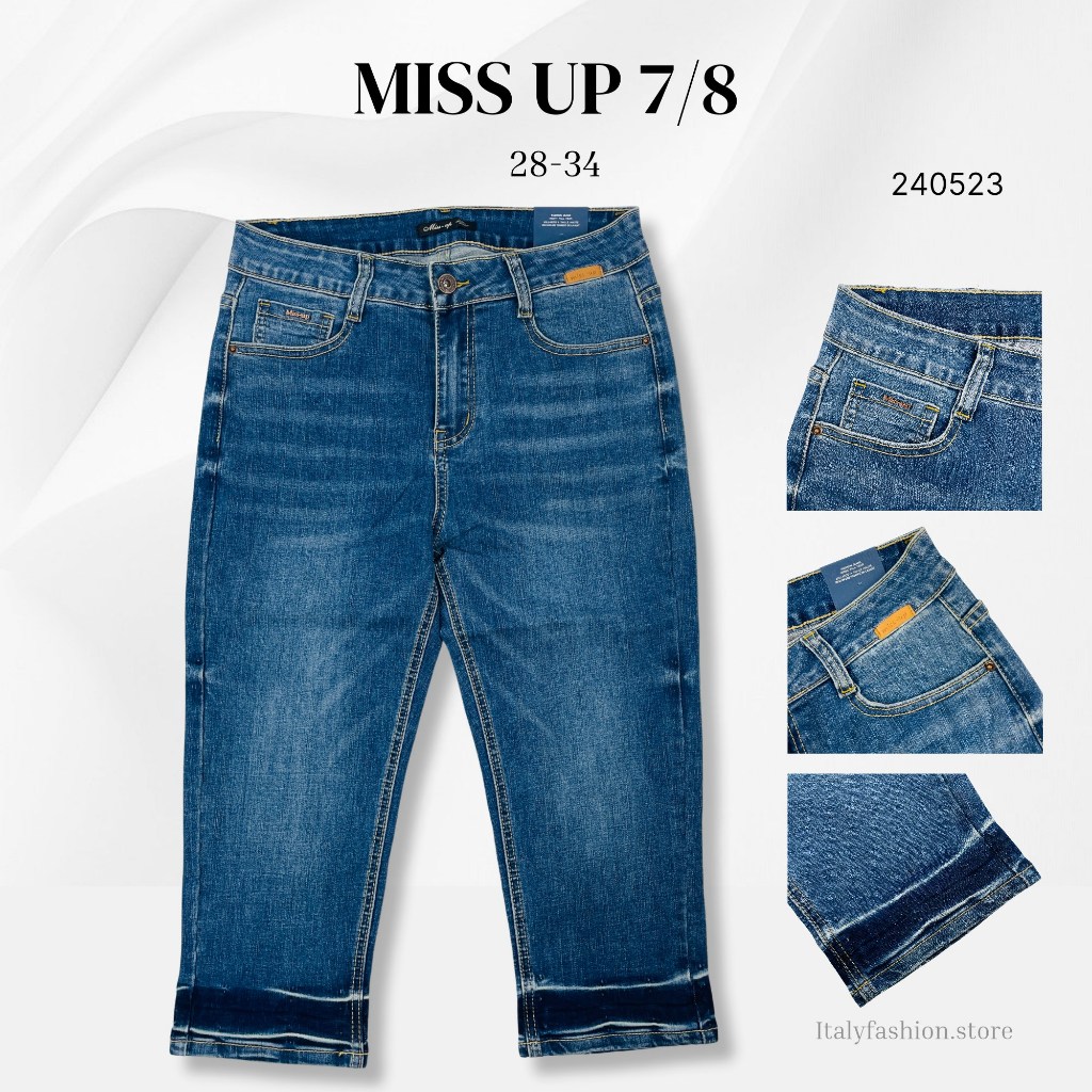 MISS UP Celana 7/8 Jeans Stretch Wanita 240523