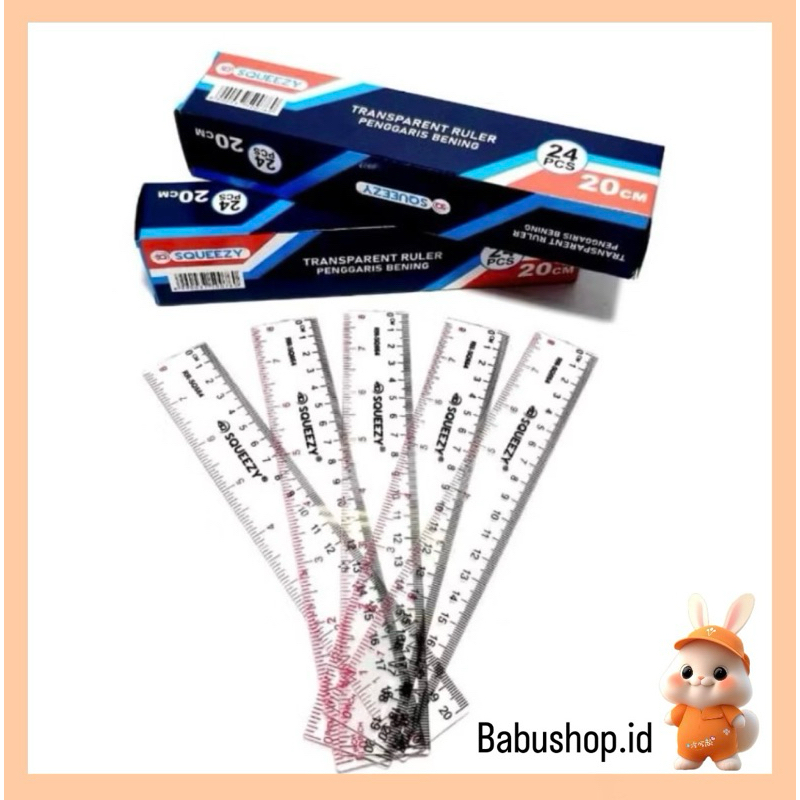 

BBS Penggaris Plastik Bening20cm SQUEEZY RR-SQ664 harga (1pcs)