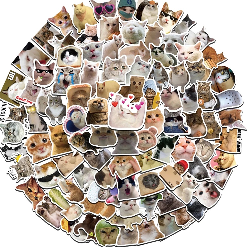 

[1PCS] Stiker Lucu Viral Anak Kucing Vinyl Anti Air Sticker Aesthetic Buku Casing HP Laptop Helm Motor