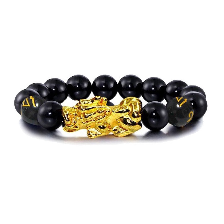 SALETERBATAS OLEVS Gelang Pria Fashion Manik Manik Hitam Gelang Aesthetic Korea