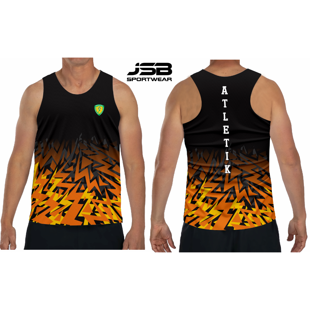 JSB SPORTWEAR | Jersey Singlet Olahraga running lari bahan dryfit Fullprinting | SGLT ATLETIK -007