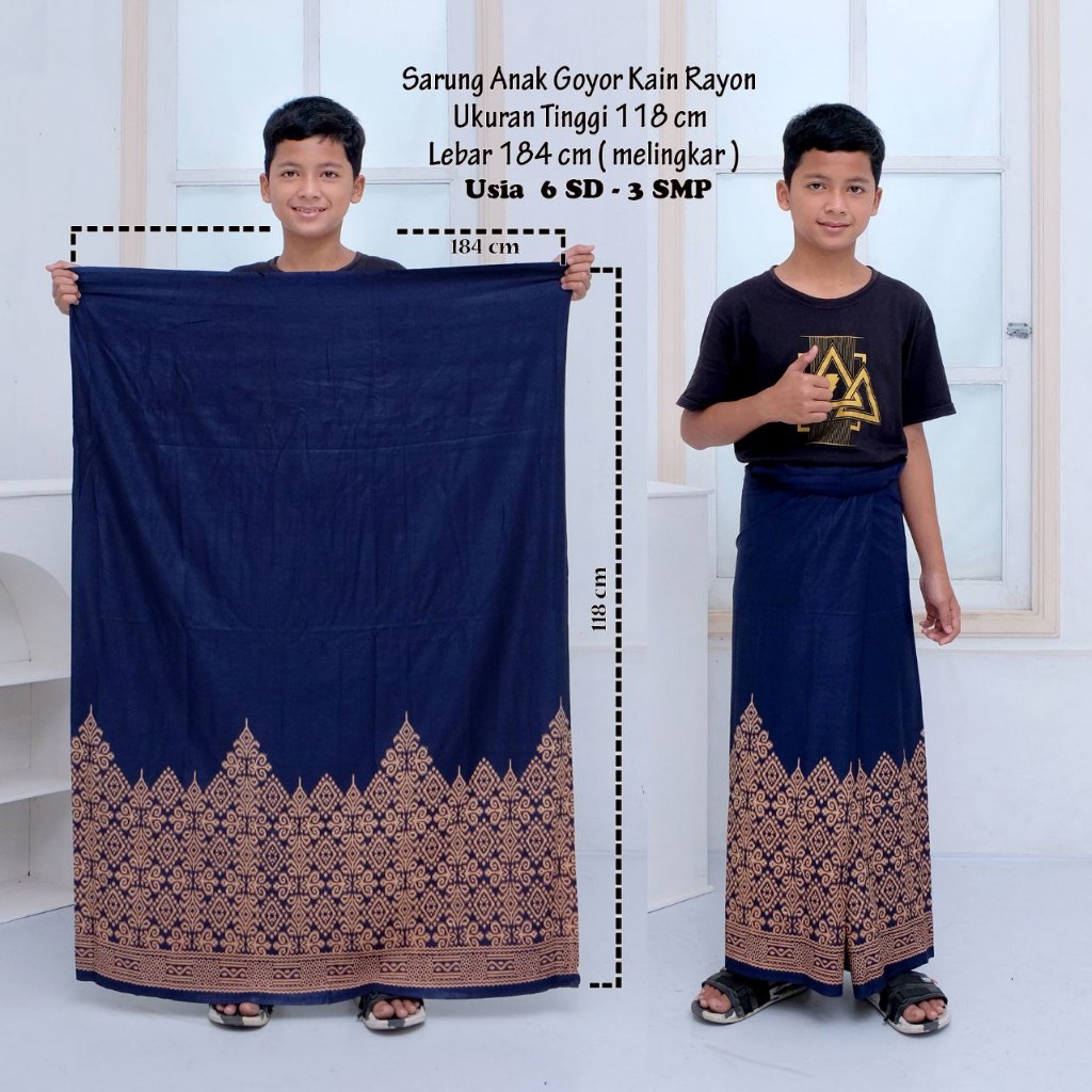 SARUNG ANAK SANTRI PRIA RAYON SUPER TEBAL ADEM LAKI-LAKI MOTIF GOYOR VIRAL KEKINIAN