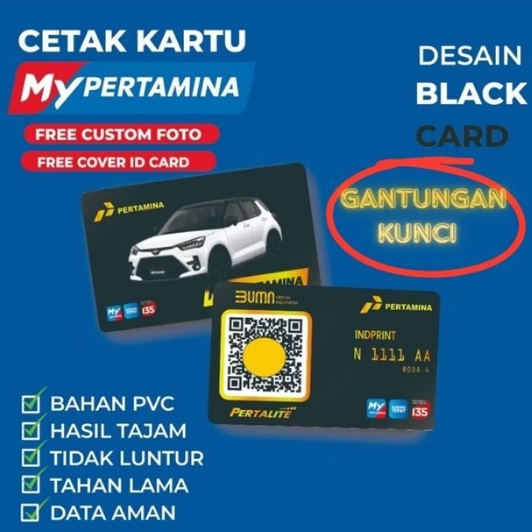 Gantungan Kunci, Kartu My Pertamina Bahan PVC Premium