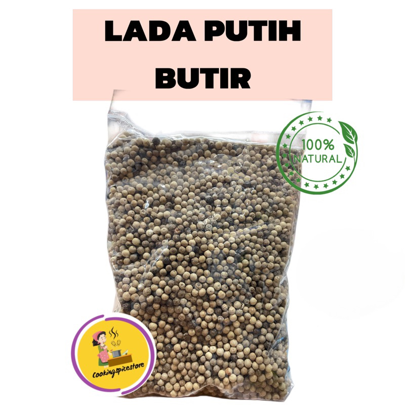 

Lada Putih Butir 100gr - 250gr / Merica Putih Utuh Premium / Whole White Pepper