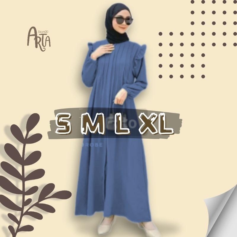 Gamis Wanita Remaja dan Dewasa Alifa Dress Terbaru dari Bahan Crinkle Airflow Premium Bisa Untuk Pes