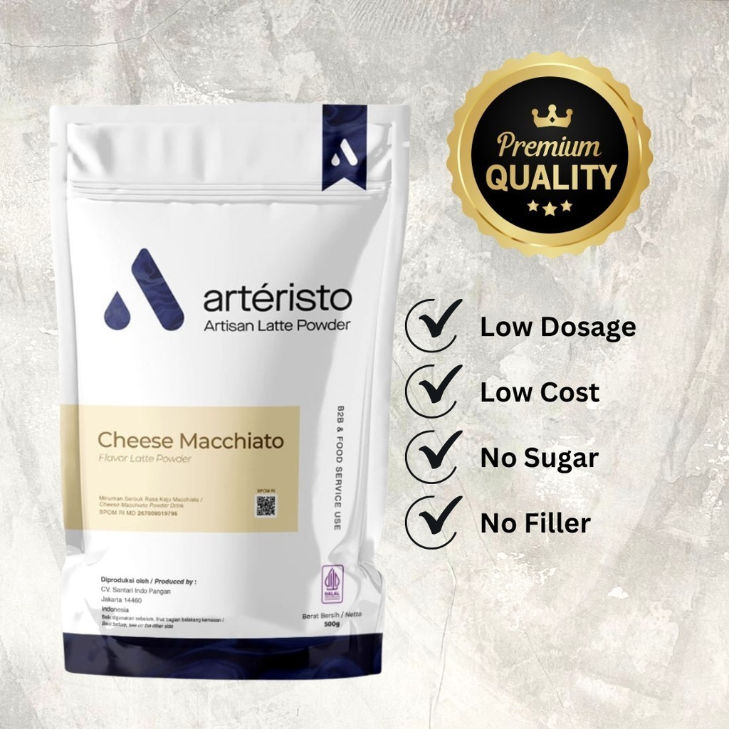 

Arteristo Cheese Macchiato Premium Topping Minuman 500gr - Tanpa Gula Powder Bubuk Keju