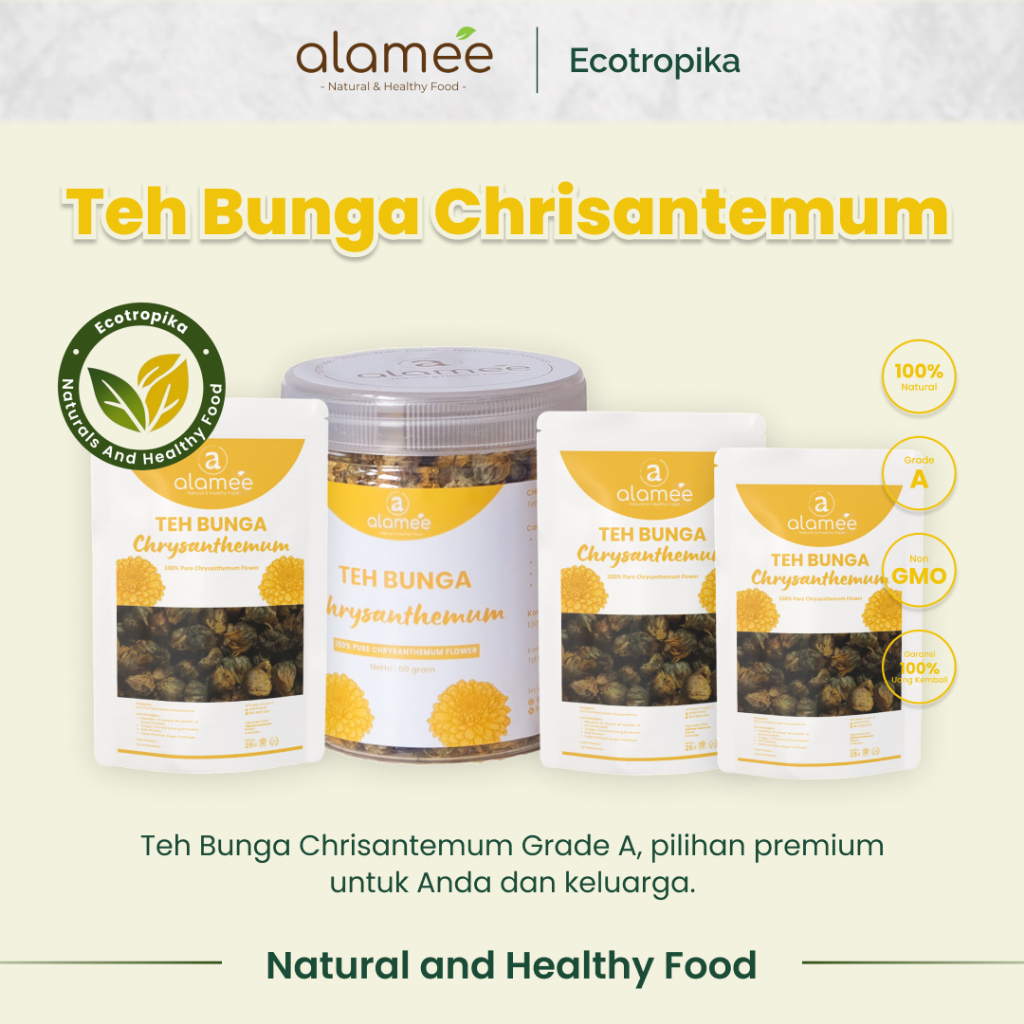 

Ecotropika x Alamee Teh Bunga Chrysanthemum, Tea Krisan Emas Golden Crysant Herbal Alami Organik Crysanthemum