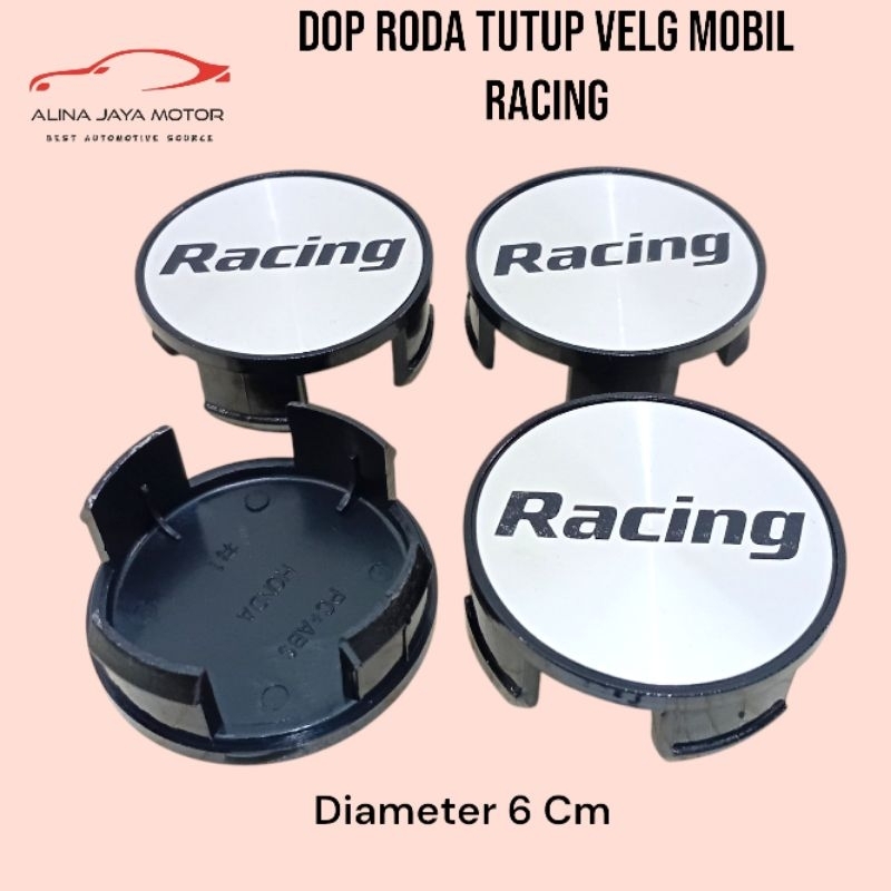Racing Dop roda Tutup Velg Mobil Diameter 6 CM