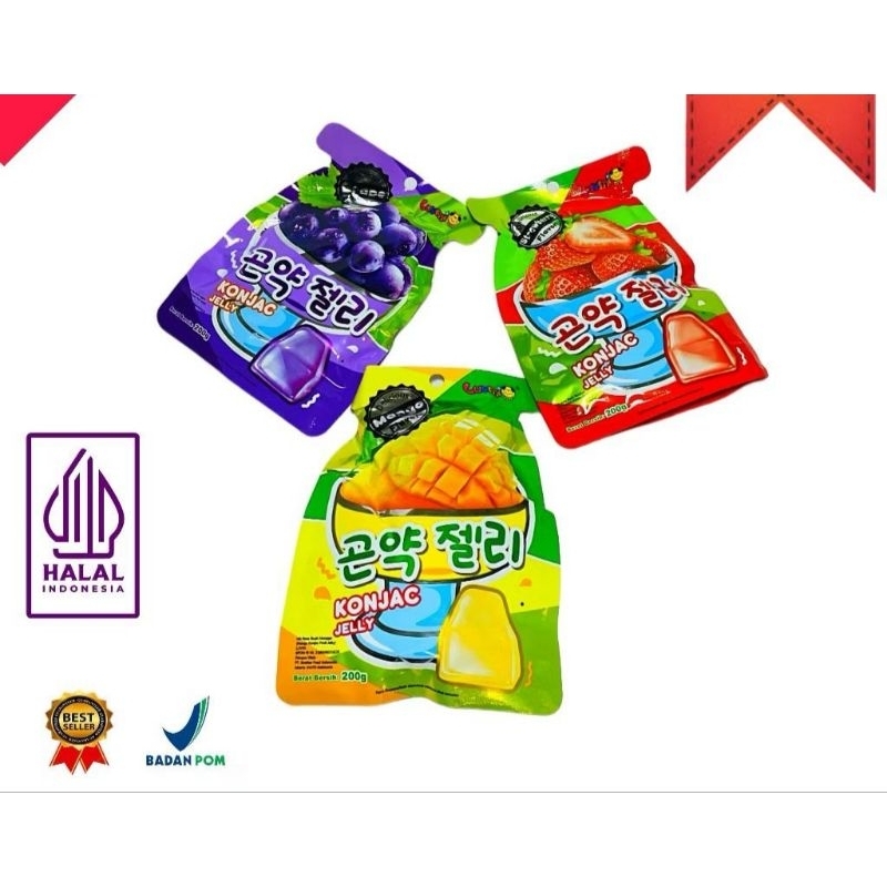 

[VIRAL] LUVMI Konjac Jeli Lunak Aneka Rasa/Stroberry/anggur/mangga isi 200gr