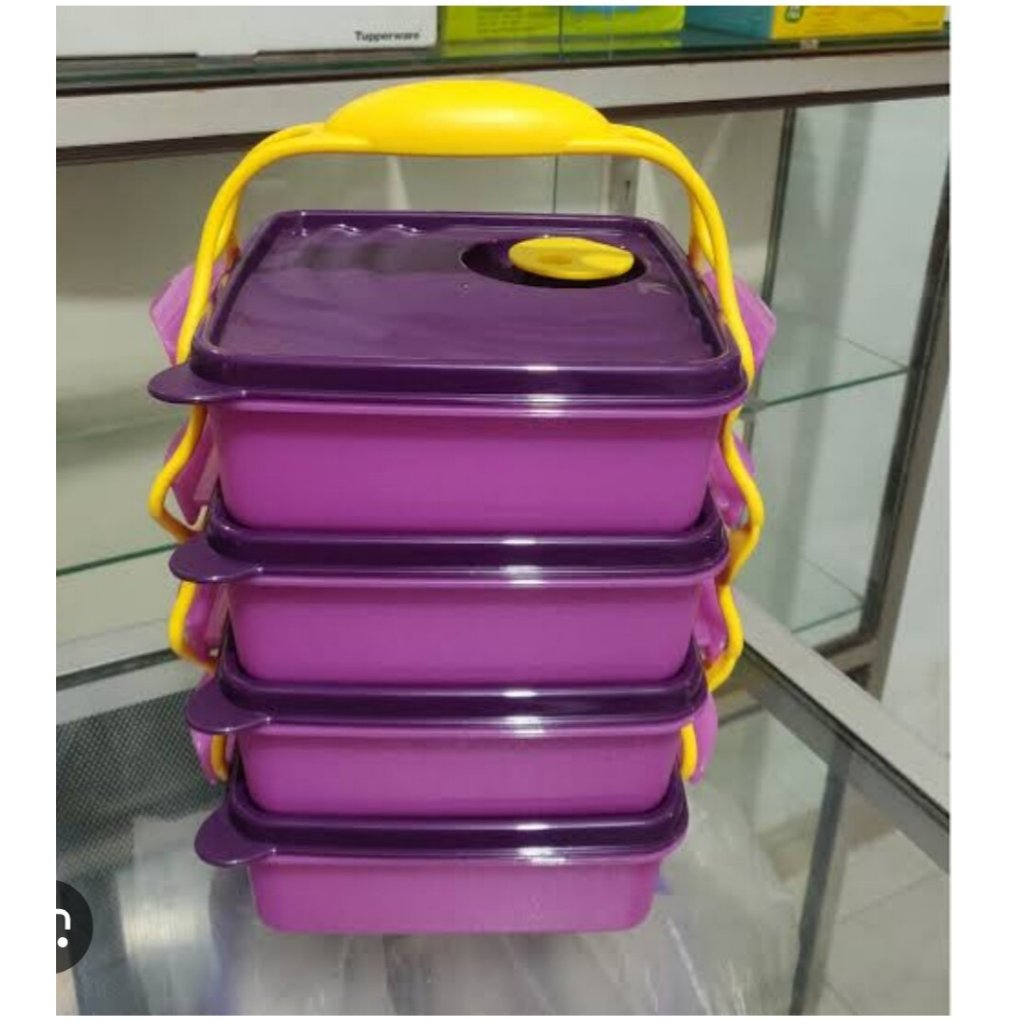 goodie box tupperware rantang kotak 4 susun 850 ml