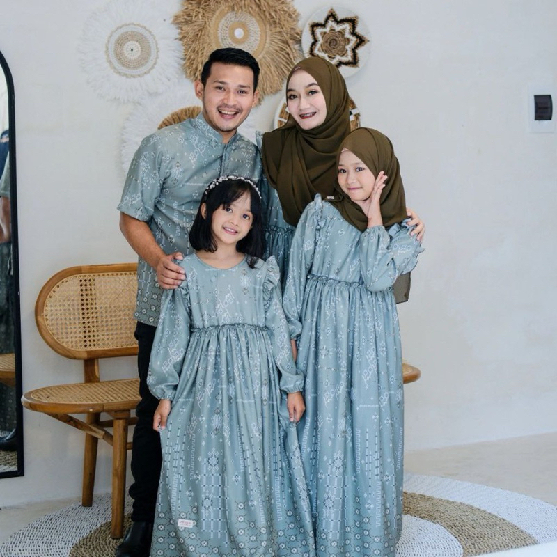 Couple Muslim keluarga Series Malika New Couple Keluarga Muslim Couple Seragam Lebaran