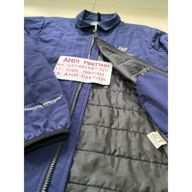 peacefull hooligan oragon overshirt navy