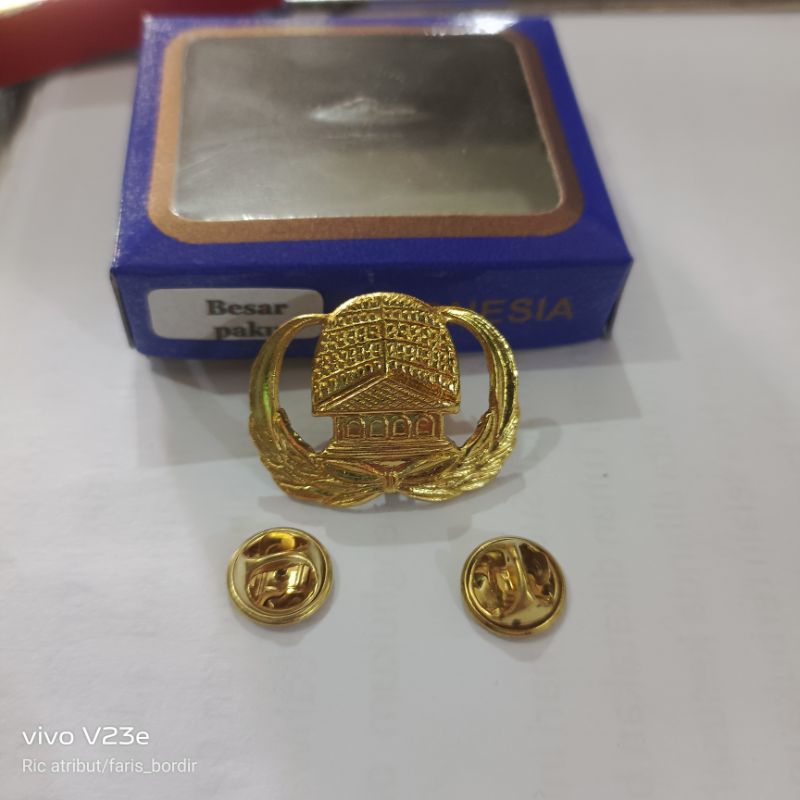 LENCANA KORPI PIN KORPRI PAKU/COP SEPUH EMAS ASLI