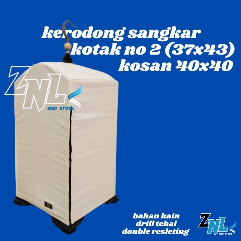 Artavela45 Krodong Lomba Kain Drill Sangkar Burung Kosan 40X40 Dan Kotak No 2 (37X43) Double