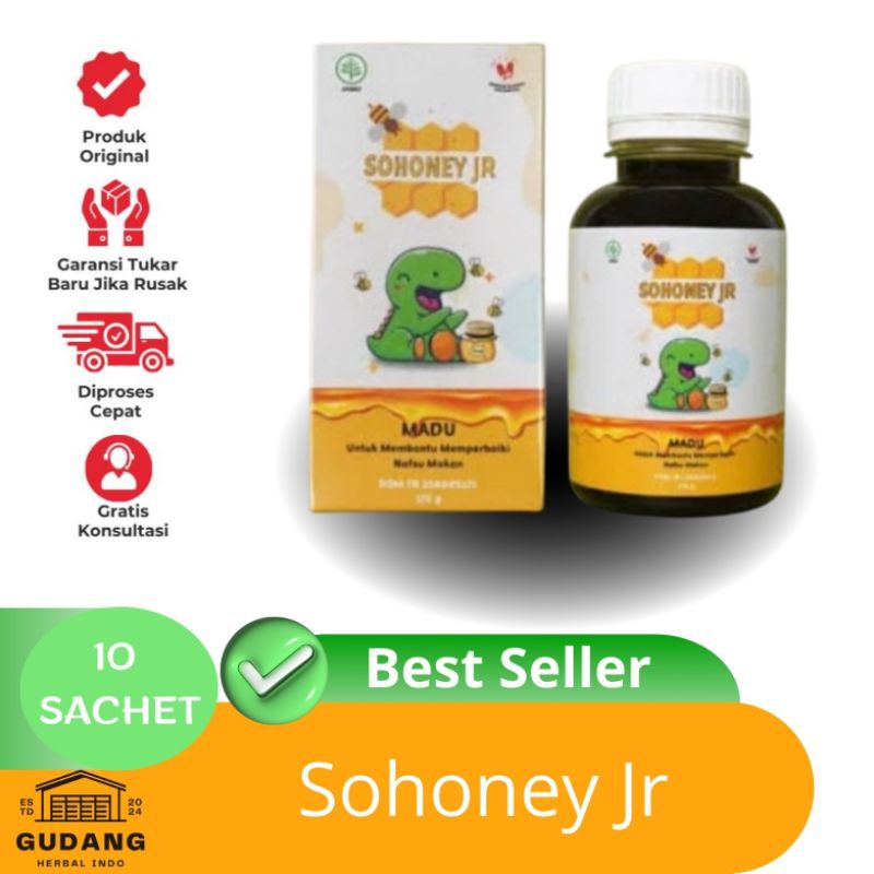 

Sohoney Jr - Madu Penambah Nafsu Makan Dan Berat Badan Anak 100% Original