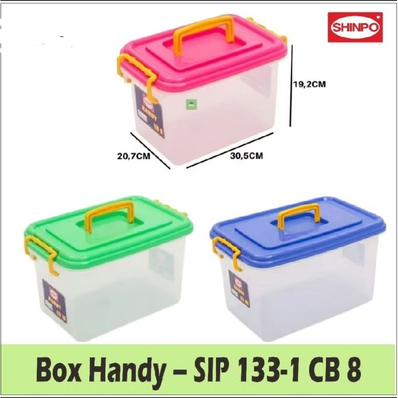box shinpo cb 8 kontener plastik serbaguna penyimpanan